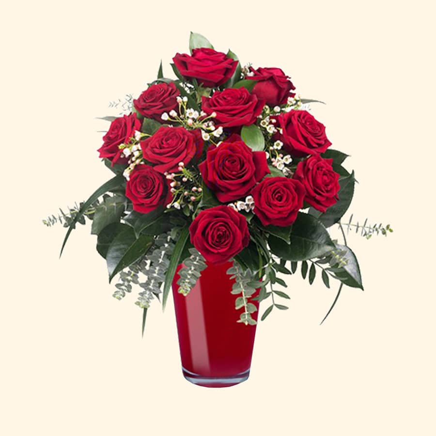 12 Rose rosse - Fiori a domicilio