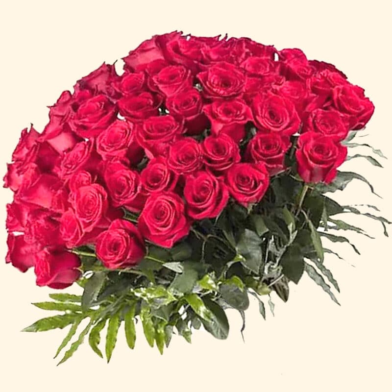 Bouquet di 100 Rose rosse Consegna a domicilio a Roma