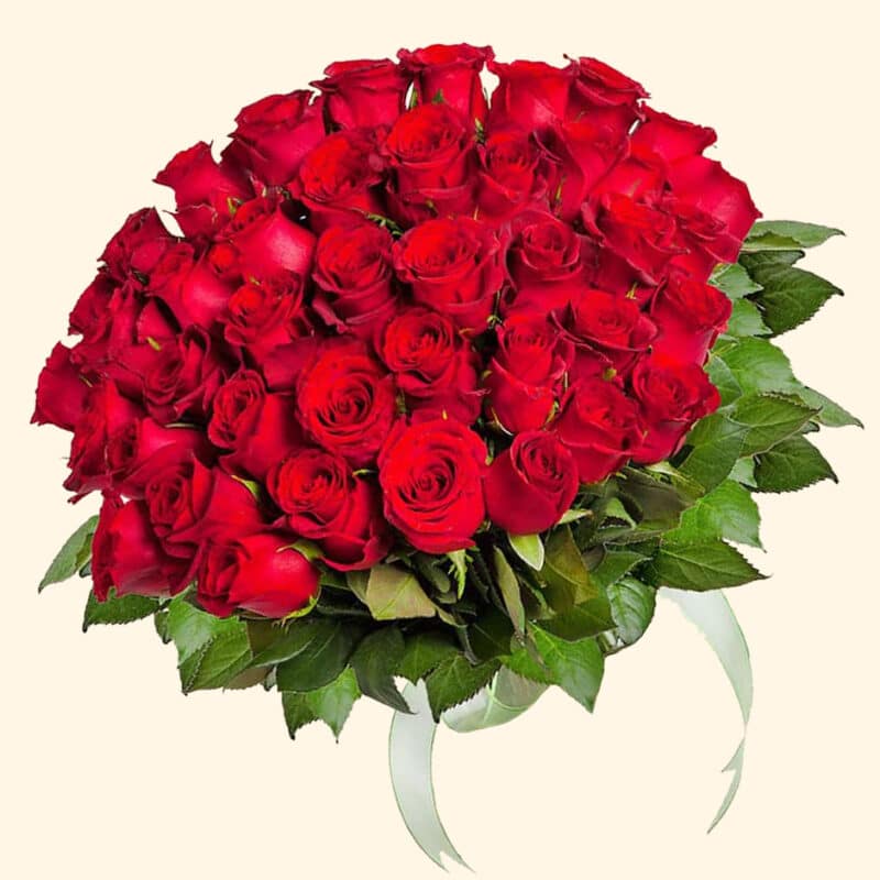 Bouquet di 41 Rose rosse Consegna a domicilio a Roma